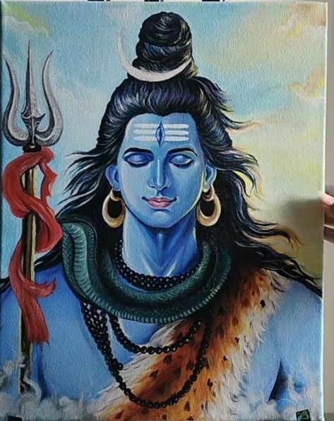 Lord Shiva Hd, Shiva Sketch, Hand Art Kids, Plate Painting, Poster Color Painting, Shiv Shankar, Ganesh Art Paintings, Drawing Scenery, Watercolor Scenery