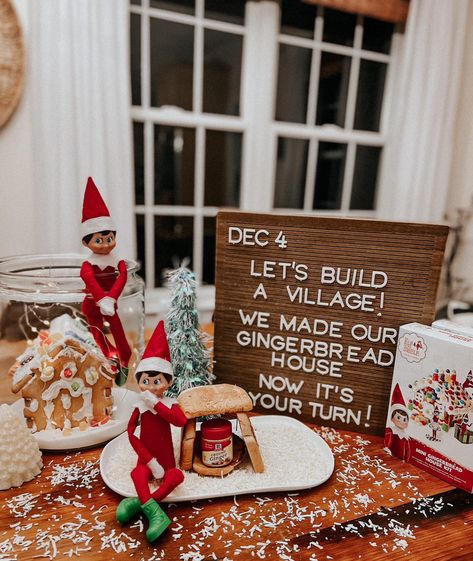 Gingerbread House Elf On Shelf, Elf On Shelf Gingerbread House, Elf On The Shelf Gingerbread House, Elf Gingerbread House, Elf On The Shelf Gingerbread, Mini Gingerbread House Kit, Elf 2024, Elf On Shelf, Mini Gingerbread House