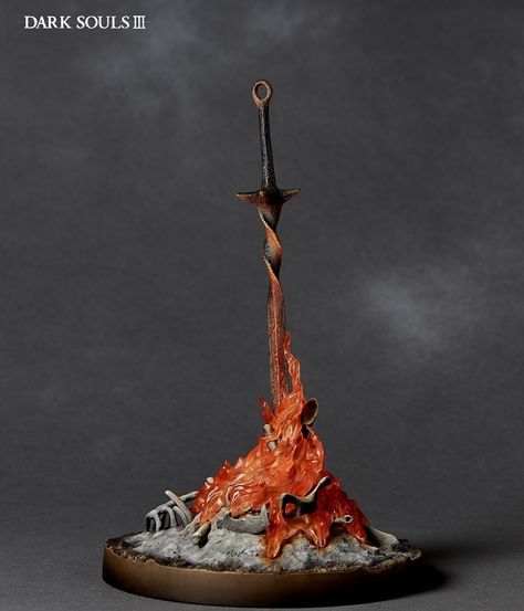 Dark Souls 3 Bonfire, Dark Souls Bonfire Art, Dark Souls Statue, Dark Souls Bonfire, Dark Souls Figures, Bonfire Lit, Bike Sticker, Soul Tattoo, Dark Souls 3