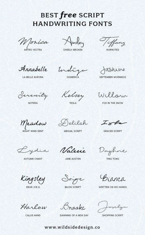 Best Free Script Handwriting Fonts - Wild Side Design Co. Fonts for tattoos #fontsfortattoos tattoo #tattoo tattoos #tattoos fonts #fonts font #font 6.1 Cursive Font For Tattoo, Dainty Writing Tattoo Fonts, Cute Font Tattoo, Name Tattoo Font For Women, Beautiful Script Tattoo, Writing Fonts For Tattoos, Small Cursive Tattoo Fonts, Different Tattoo Fonts Style, Dainty Cursive Tattoo Font