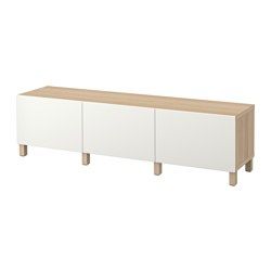 IKEA - BESTÅ, Storage combination with drawers, white stained oak… Besta Ikea, Organized Bed, Ikea Food, Ikea Besta, Stained Oak, Best Ikea, Drawer Runners, Ikea Pax, Ikea Family