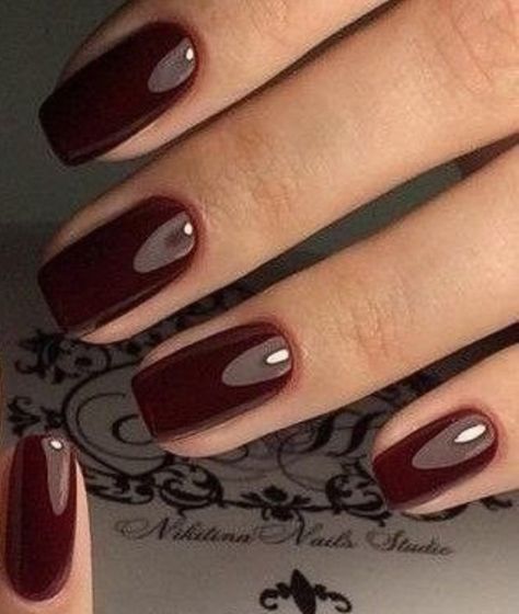 Simple Fall Nails, Casual Nails, Her Nails, Red Nail Polish, Makijaż Smokey Eye, Pretty Gel Nails, Red Nail, Minimalist Nails, Dream Nails