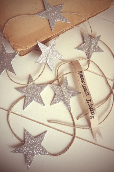 Glitter Paper Crafts Decoration, Glitter Paper Craft, Glitter Paper Crafts, Champagne Gold Color, Christmas Tree Star, Glitter Decor, Star Garland, Paper Garland, Ramadan Decorations