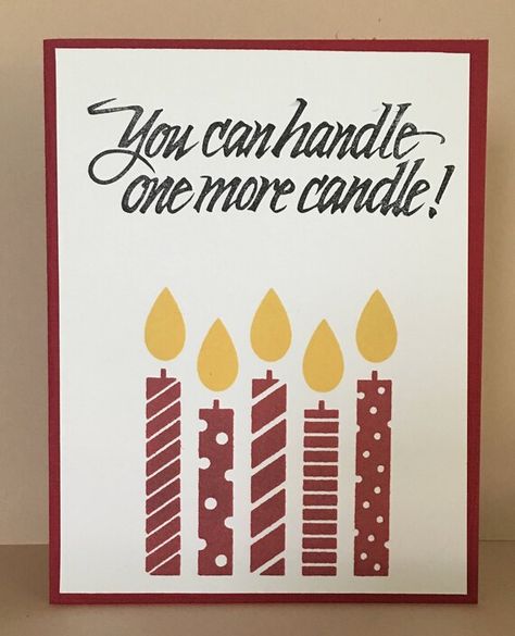 Impression Obsession Cards, Birthday Candle Card, Fun Birthday Card, Candles Birthday, 30th Birthday Cards, 40th Birthday Cards, 50th Birthday Cards, Candle Cards, Masculine Birthday Cards