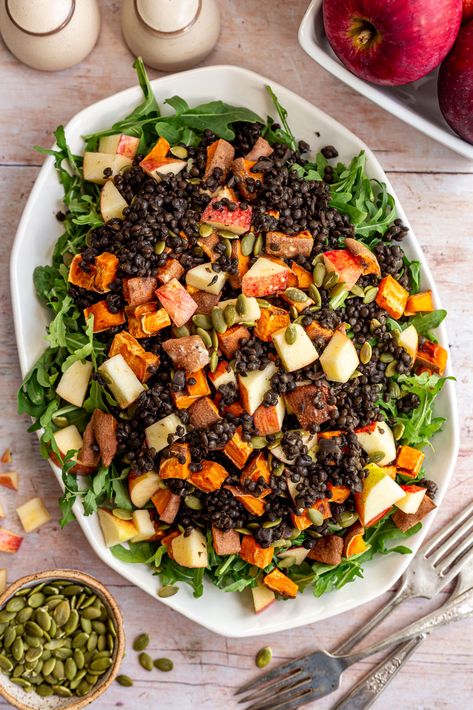 Black Lentil Salad (Vegan) Fall Lentil Salad, Recipes With Black Lentils, Black Lentils Recipe, Black Lentil Recipes, Lentil Salads, Black Lentil Salad, Lentil Salad Vegan, Nutrient Dense Foods, Lentil Salad Recipes