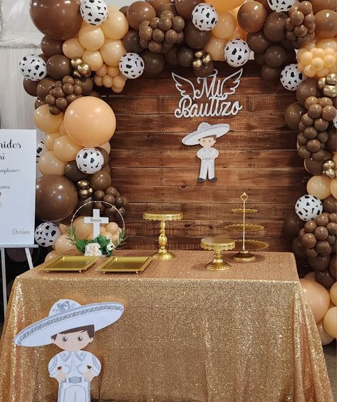 Bautizo Ideas Decoracion Charro, Western Bautizo, Charro Theme Party For Boys, Charro Bautizo Ideas Boy, Western Quince, Charro Theme Party, Charro Theme, Bautizo Ideas, Baptism Decorations