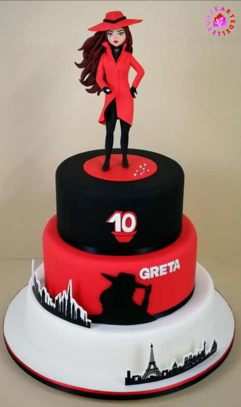 Carmen Sandiego cake Carmen Sandiego Cake Ideas, Carmen Sandiego Party Ideas, Carmen San Diego Birthday Party, Carmen Sandiego Birthday Party Ideas, Carmen Sandiego Cake, Birthday Cake For 9 Yrs Old Girl, Birthday Cake For 10 Yrs Old Girl, Carmen San Diego, Princess Peach Party