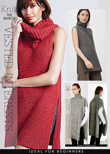 a blog about creative knitting, crochet and design Vest Knitting Patterns, Needlecraft Patterns, Knit Vest Pattern, Vest Pattern, Free Knitting Pattern, Knit Or Crochet, Loom Knitting, Craft Diy, Knit Outfit