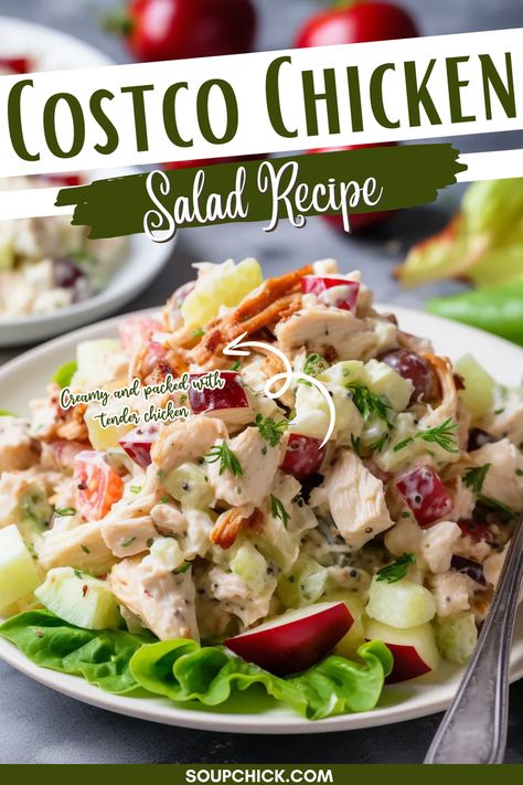 Costco Chicken Salad Recipe: A Homemade Delight Chicken Salad Recipe With Cashews, Costco Canned Chicken Recipes, Costco Chicken Salad Recipe, Costco Chicken Salad, Best Chicken Salad, Best Chicken Salad Recipe, Costco Chicken, Crunchy Veggies, Can Chicken Recipes