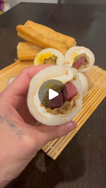 ✌️ on Instagram: "Fan Tuan, Taiwanese Sticky Rice Rolls (飯糰) is a classic Chinese/Taiwanese sticky rice roll that is perfect for a filling breakfast. It is salty, sour, crunchy, soft, and customizable to your own taste! 

Ingredients
2 cups glutinous rice
1 1/3 cup water
1 youtiao Chinese Cruller
Meat floss
Preserved mustard stems
1/2 cup preserved mustard stem 
1 tbsp sugar
1 chili chopped(optional)
1 clove garlic minced
sesame oil optional

Optional fillings
Chinese sausage (add in after cooked)

INSTRUCTIONS

STICKY RICE:
Stovetop steamer: Rinse the sticky rice and add it to a bowl with enough water to cover 2 to 3 inches. Let the rice soak for at least 4 hours and up to 24 hours. After soaking, drain the rice and add it to a steamer lined with cheesecloth. Cover and steam the rice over Fan Tuan, Meat Floss, Pickled Radish, Sushi Mat, Sausage Rice, Rice Wraps, Rice Rolls, Chinese Sausage, Sushi Roll