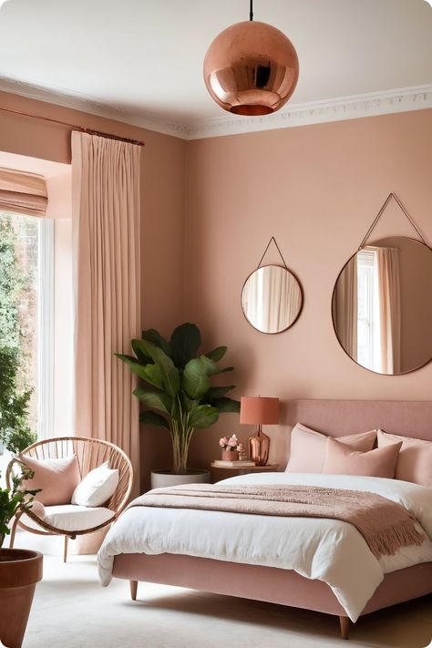 Blush Pink Guest Bedroom, Pink Guest Bedroom, Blush Room, Mcm Bedroom, Woman House, Pink Bedroom Ideas, Bedroom Pink, Pink Throws, Chunky Knit Throw