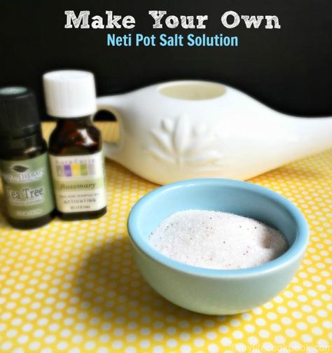 This neti pot salt solution is perfect for those suffering from allergies or sinus congestion. Using unrefined sea salt and pure essential oils. Netty Pot, Neti Pot Solution, Essential Oils Sinus, Sinus Rinse, Home Remedies For Sinus, Sinus Infection Remedies, Neti Pot, Saline Solution, Essential Oils For Headaches