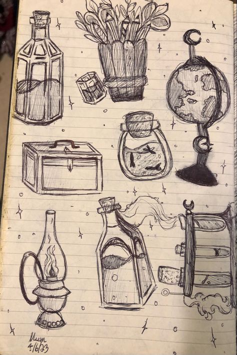 Vintage Aesthetic Sketches, Vintage Sketches Aesthetic, Random Objects To Draw, Sketch Reference, Shading Drawing, Ballpoint Pen Art, Sketching Art, Cool Pencil Drawings, Object Drawing