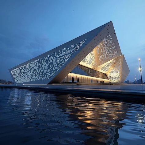 Foreign Architecture, Modern Islamic Architecture, Uae Architecture, Muslim Architecture, Children Library, Modern Islamic Art, Arabic Architecture, Luxurious Mansions, Hotel Facade