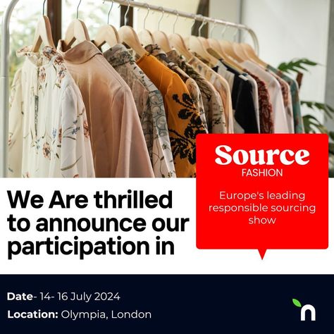 Exciting News! 🎉 The NoName Company is thrilled to announce our participation in the Source Fashion Exhibition in London from July 14-16! Join us to explore our latest garment collections and meet our team. Stay tuned for more updates! #TheNoNameCompany #SourceFashion2024 #FashionExhibition Fashion Exhibition, Meet Our Team, Exciting News, The Source, Stay Tuned, Join Us, In London, London, Quick Saves