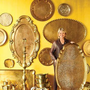 How to Store and Organize All of Your Prized Collections Martha Stewart Home, Brass Objects, Folded Fabric, Brass Tray, Design Your Home, Antique Stores, Architectural Salvage, Martha Stewart, Summer Decor