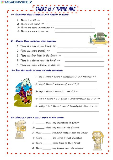 There is - there are online exercise for 4º Primaria. You can do the exercises online or download the worksheet as pdf. Is There Are There Worksheet, There Is And There Are Worksheets, There Is There Are, There Is There Are Worksheet, English Homework, Reaching For The Sky, English Time, City By The Sea, English For Beginners