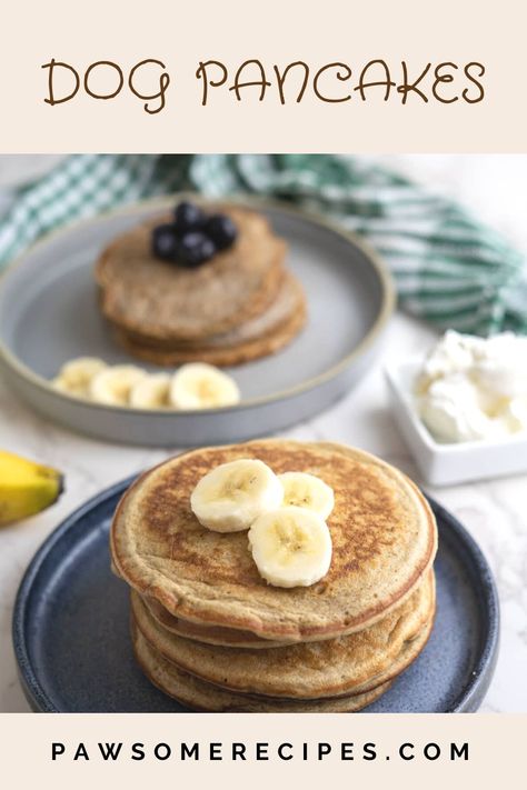 Dog Friendly Pancake Recipe, Pancake Recipe For Dogs, Banana Pancakes For Dogs, Homemade Breakfast Food For Dogs, Pumpkin Pancakes For Dogs, Dog Friendly Pancakes, Pancakes For Dogs Recipe, Breakfast For Dogs Homemade, Dog Breakfast Ideas