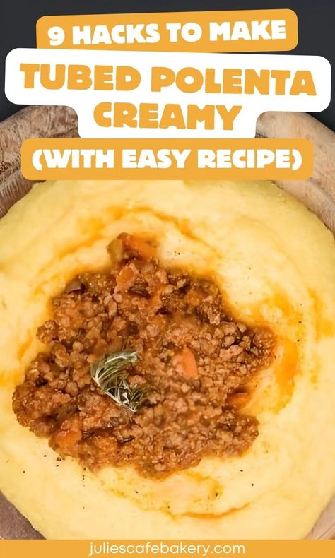 9 Hacks To Make Tubed Polenta Creamy (With Recipe) Polenta Tube Recipes Easy, Creamy Polenta From Tube, Recipes Using Polenta, Tubed Polenta Recipes, How To Cook Polenta Tube, How To Make Polenta, Polenta Tube Recipes, Tube Polenta Recipes, Polenta Recipes Tube