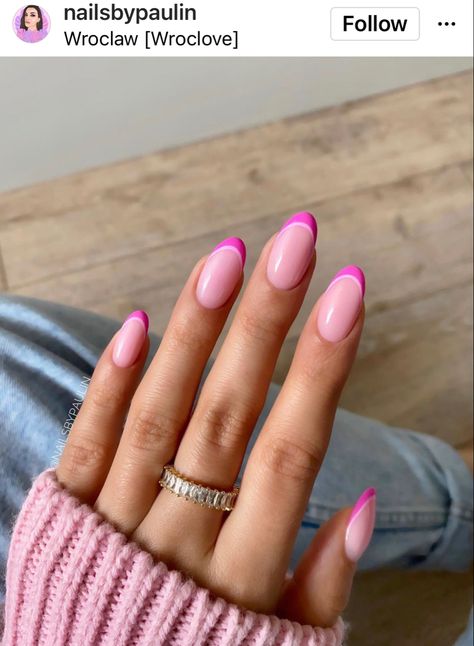 Pink Tip Nails, Kutek Disney, Unghie Sfumate, April Nails, Nagellack Trends, Cute Gel Nails, Minimalist Nails, Dream Nails, Classy Nails