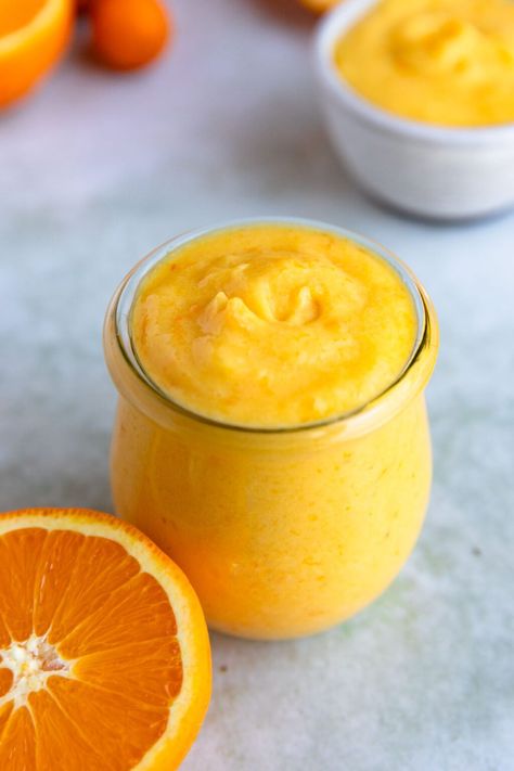 Orange Curd Recipe, Lemon Swiss Meringue Buttercream, Roasted Fruit, Swiss Meringue Buttercream Recipe, Mango Curd, Fruit Curd, Orange Curd, Passion Fruit Curd, How To Make Orange