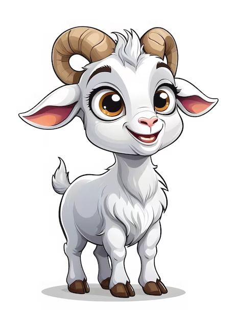 vectors, photos and PSD files | Free download Goat Drawing Easy, Cute Goat Cartoon, Cute Goat Drawing, Goat With Horns, Cartoon Goat, Chicken Pickle, Farm Diy, Baby Shower Theme Decorations, School Images