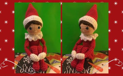 Crochet Lovey Free Pattern, Xmas Crochet, 2023 Crochet, Christmas Crochet Patterns Free, Crochet Lovey, Crochet Toys Free, Crochet Christmas Decorations, Elf Doll, Crochet Amigurumi Free