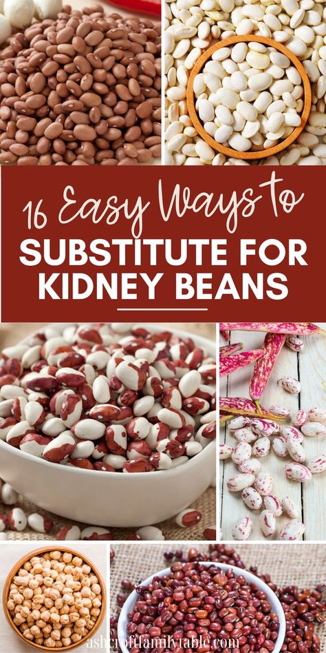 Here are 16 easy ways to substitute for kidney beans when you're in a pinch, plus important kidney bean benefits. I also share several delicious recipes with kidney beans including soups, stews, chili, and baked beans. Kidney Beans Benefits, Bean Benefits, Recipes With Kidney Beans, Kidney Bean, Food Substitutions, Soups Stews, No Bean Chili, Evaporated Milk, Kidney Beans