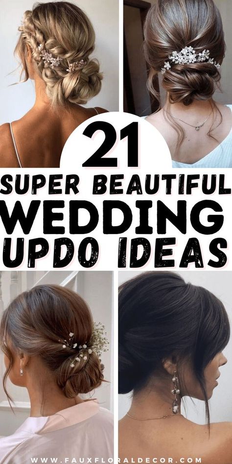 Looking for the best bridal hair inspo? this post shows you 21 beautiful wedding updos for medium length hair. Also sharing ideas for: summer wedding updos, winter wedding updos, wedding updos for bridesmaid, wedding updos ideas for bride, and bridal hairstyles updo! Best Bridal Updos, Soft Up Do Hair, Simple Wedding Hairstyles Bridesmaid, Wedding Bridal Hairstyles Updo, Simple Elegant Bridal Hair, Simple Updo Wedding Hair, Bridal Updo For Medium Length Hair, Updo Hairstyles Bride, Hair Styles For Bridesmaids Medium Hair