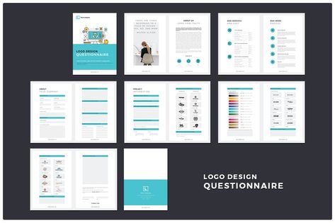 Logo design questionnaire styleguide by GraphicsEgg on @creativemarket Design Questionnaire Template, Questionnaire Design, Questionnaire Template, Job Inspiration, Image Graphic, Logo Illustration Design, Graphics Layout, Beauty Website, Business Powerpoint Templates