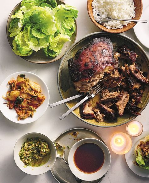 Ssam Recipe, Pork Shoulder Roast, Ginger Sauce, Ethnic Food, Slow Roast, Pork Shoulder, White Meat, Pork Dishes, Pork Belly