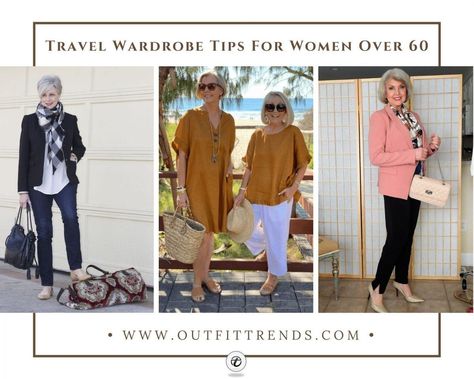 10 Comfy & Easy Travel Outfits For Women Over 60 Travel Outfits Women, Travel Outfits For Women, Outfit For Petite Women, Comfortable Travel Outfit, Outfits For Petite, Stylish Outfits For Women Over 50, Over 60 Fashion, Travel Clothes Women, Cool Summer Outfits