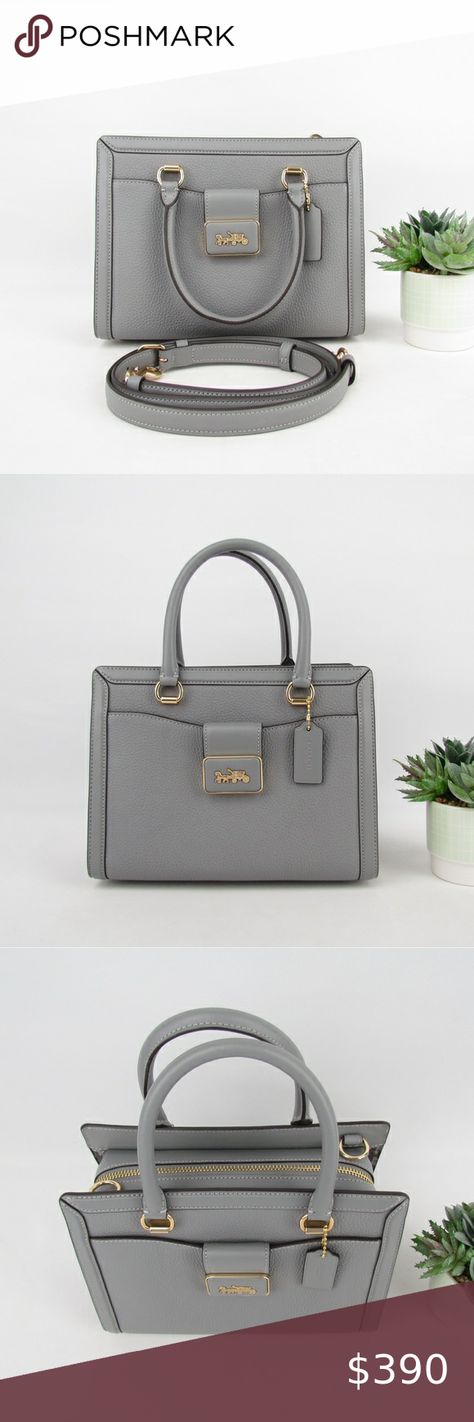 Coach Grace Carryall purse NWT Leather Fabric, Magnetic Closure, Coach Handbags, Embossed Leather, Pebbled Leather, Smooth Leather, Handles, Purse, Buy And Sell