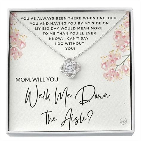 Proposal Gift Ideas, Miss My Dad, Man Of Honour, Mother Of The Bride Gift, Father Quotes, Love Knot Necklace, Friend Gifts, Bride Gift, Proposal Gifts