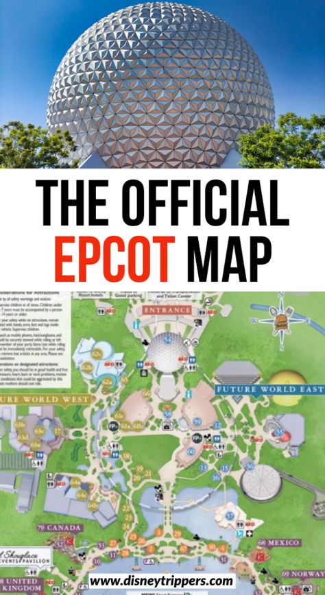 Epcot Map 2023, Map Of Epcot Disney World, Epcot Map, Epcot Planning, Epcot Tips, Disney Hacks, Disney Trip Surprise, Trip To Disney World, Disney World Vacation Planning