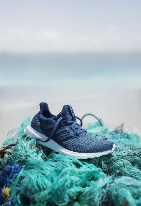 In the article Sibel Nicholson (2018), the author talks about the contribution that the brand company ‘Adidas’ had partnering with the environmental initiative Parley for oceans. Each Ultraboost shoe reuses 11 plastic bottles. Erick Liedtke(Head of Global Brands) mentioned that Adidas wants to produce all of its products, shoes and apparel,out of recycled plastic from the ocean by 2024. (Hugo, B) Footwear Editorial, Adidas Parley, Shoe Photography, Beach Sport, Nike Boots, Sneaker Magazine, Holiday List, Plastic Shoes, Ocean Wallpaper