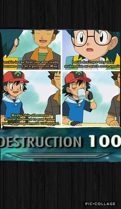 #pokemon #max #brock #ash #roast #burn #savage #skyrim #gaming #destruction #100 #memes #funny #hilarious #lol #humour #haha Pokemon Roasts, Destruction 100, Goku Mui, Memes Funny Hilarious, Life Lyrics, Funny Pictures With Captions, Pokemon Stuff, Silly Things, Pokemon Memes