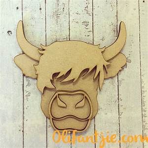 Highland Cow Template, Highland Cow Head Template, Highland Cow Craft, Highland Cow Crafts, Wood Deer Head, Cow Crafts, Xtool F1, Cow Cake, Beach Signs Wooden