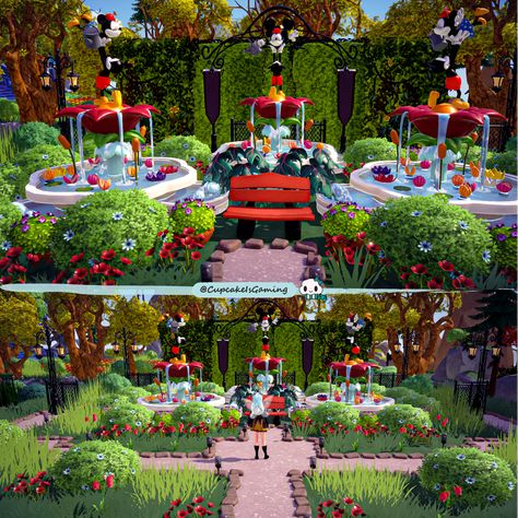 I love the Centoonial fountain because of it's bright colors !! But I didn't really know what to do with it for a while, until spring was fully here and got some inspiration ^ -^ ❤️ Dreamlight Valley Flower Storage, Disney Dream Light Valley Meadow Ideas, Disney Dream Light Valley Garden, Disney Dreamlight Valley Flower Garden, Disney Dream Light Valley Meadow, Disney Dreamlight Valley Gazebo, Dreamland Ideas, Valley Game, Valley Village