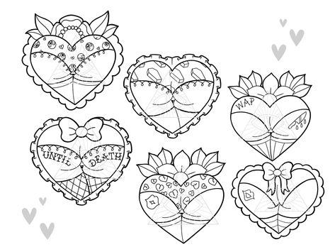 Valentines Day Clipart Black And White, Goth Valentines Day, Goth Svg, Traditional Tattoo Outline, Valentines Day Drawing, Png Heart, Heart Coloring Pages, Creepy Christmas, Black Birthday