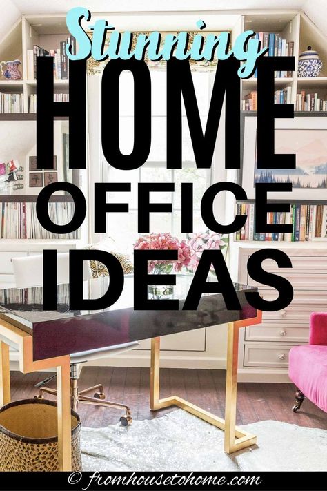 Diy Home Office Desk, Productive Home Office, Office Built Ins, Feminine Home Offices, Sewing Room Storage, Traditional Desk, Modern Office Interiors, Interior Decorating Tips, Desk Organization Office