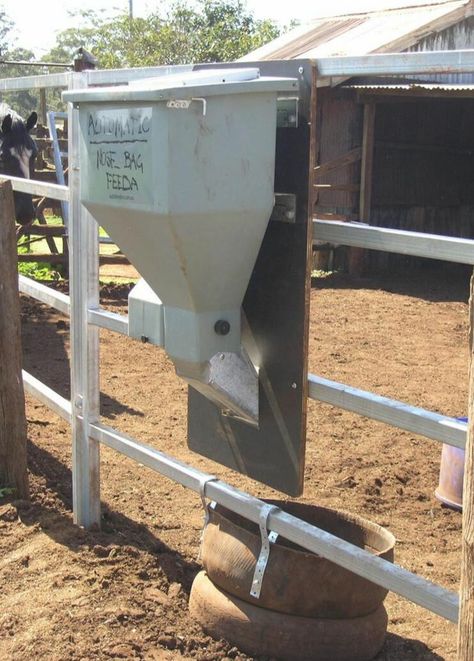 Horse Feeder Diy, Goat Hay Feeder, Hay Feeder For Horses, Gravity Feeder, Horse Feeder, Deer Feeders, Horse Hay, Hay Feeder, Automatic Feeder