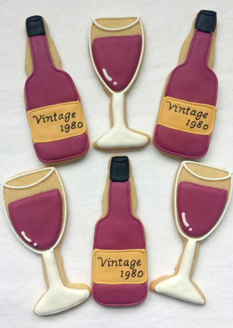 Wine Glass Cookies, Wine Bottle Cookies, Wine Glass Cookies Decorated, Wine Bottle Decorated Cookies, Wine Glass Royal Icing Cookies, Red Wine Cookies Decorated, Wine Shaped Cookies, Wine Themed Cookies, Champagne Bottle Cookies