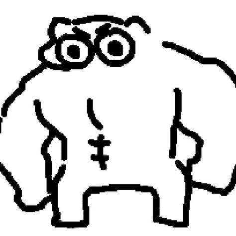 Goofy Goobers Drawing, Buff Cat Doodle, Silly Dog Doodle, Silly Goofy Doodles, Silly Pixel Art, Doodles Memes, Goofy Cat Drawing, Silly Cat Drawings, Weird Doodles