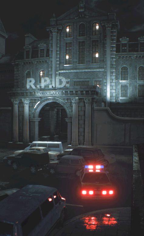 Resident Evil Rpd Station, Re3 Wallpaper, Raccoon City Wallpaper, Raccoon City Aesthetic, Resident Evil Lockscreen, Re2 Wallpaper, Re4 Wallpaper, Really Cool Wallpapers, Detective Aesthetic