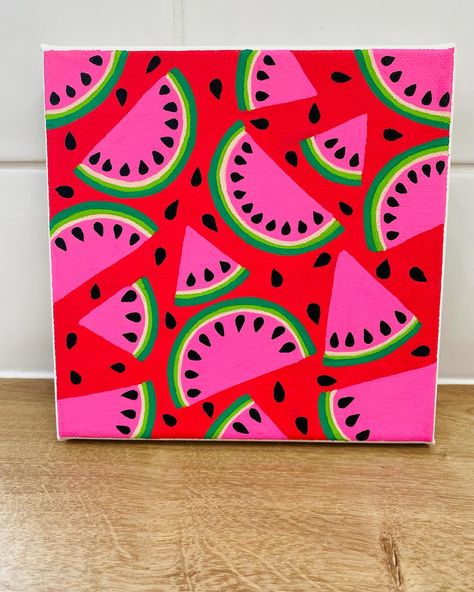 Very excited that these 4 canvases will be available to purchase in a local shop this week!! 🤞🏻someone likes them enough to take them home ☺️ #artforsale #willitsell #beginnerartist #excitingnews #acrylicpainting #watermelon #lollipop #floralpattern #pink Watermelon Painting, Local Shop, Fruit Painting, Very Excited, Lollipop, Watermelon, Floral Pattern, Acrylic Painting, Canvas Painting