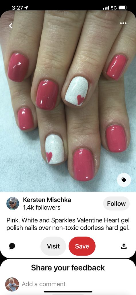 February Gel Nails, Valentines Gel Nails, Feb Nails, Nails February, Gel Nail Ideas, Valentines Nail, Valentine Nail, Valentine Nail Art, February Nails