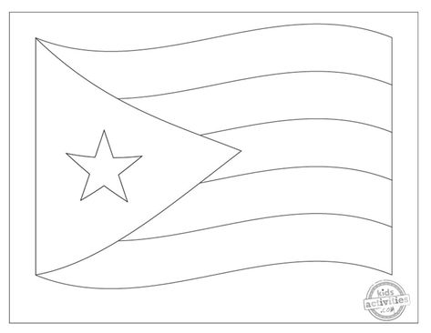 Puerto Rico flag coloring pages. Download these bandera de Puerto Rico coloring sheets, print the pdf file, and grab your favorite blue, red, and white crayons! Puerto Rico Preschool Activities, Puerto Rico Arts And Crafts For Kids, Puerto Rico Outline Tattoo, Puerto Rico Coloring Pages, Puerto Rico Drawings, Flag Sketch, Puerto Rico Flag Art, Flag Outline, Free Educational Websites