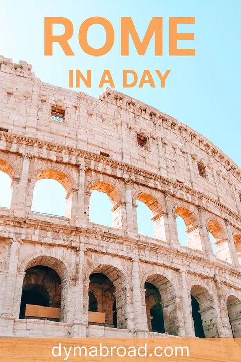 Discovering Rome in a day is great. There is a lot to see and to do. With this guide you'll get most out of one day in the capital of Italy! #rome #oneday #onedayinrome #italy #itinerary Italy Trip Itinerary, One Day In Rome, Itinerary Italy, Rome In A Day, 3 Days In Rome, Best Places In Italy, Things To Do In Rome, Rome Itinerary, Italy Destinations