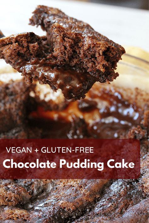 Gluten Free Pudding, Chocolate Pudding Cake, Harvest Recipes, Gf Desserts, Gluten Free Sweets, Gluten Free Treats, Pudding Cake, Gluten Free Cakes, Vegan Dessert Recipes